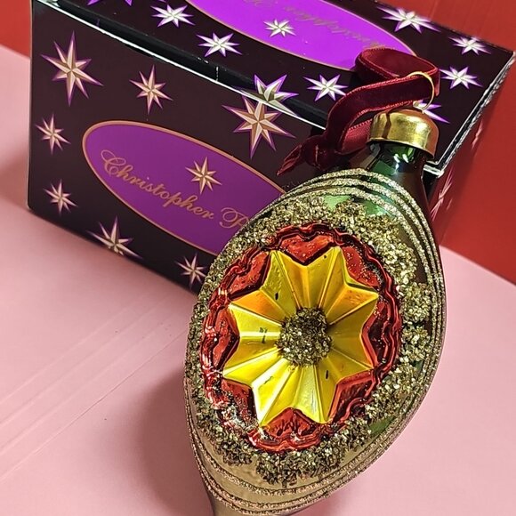 Lot (4) Christopher RADKO Glass Christmas Ornament - Santa, Bear, Penguin - Picture 7 of 11